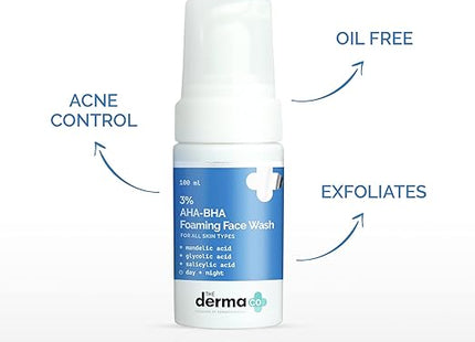 The Derma Co 3% AHA + BHA Foaming Daily Face Wash 100ml