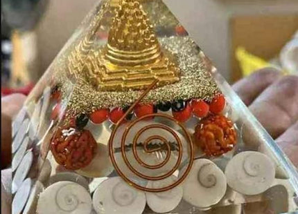 Gomti Chakra Original Shree Yantra Pyramid for Wealth and Prosperity Feng Shui vastu Items for Home for Good Luck Item Positive Energy Size 2.5-3 inch