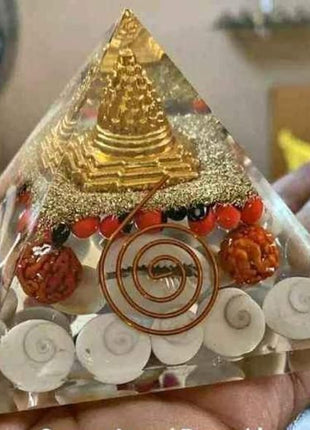 Gomti Chakra Original Shree Yantra Pyramid for Wealth and Prosperity Feng Shui vastu Items for Home for Good Luck Item Positive Energy Size 2.5-3 inch