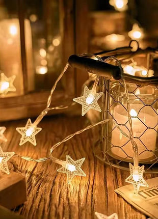 Serial String Star Lights for Decoration