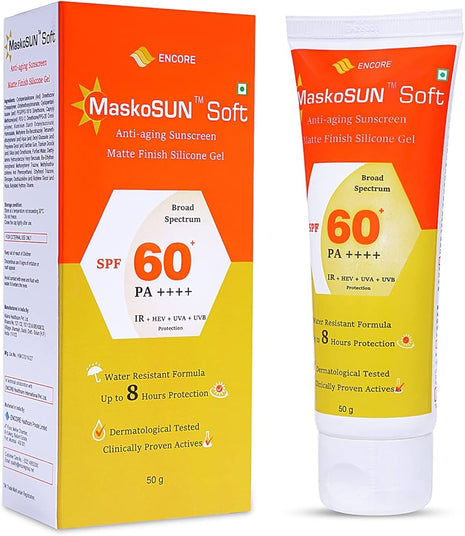 Maskosun soft spf 60 sunscreen gel 50g pack of 2