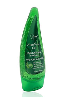 Karissa Aloe vera gel Hydrating After Sun Soothing Gel - No Parabens, Silicones & Color - 130 mL