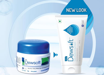 Dewsoft Moisturising Cream 150g with Coconut & Aloe for Daily Hydration