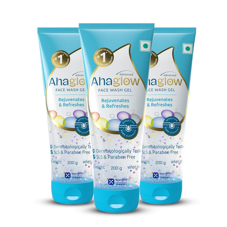 Ahaglow facewash 200gms pack of 3