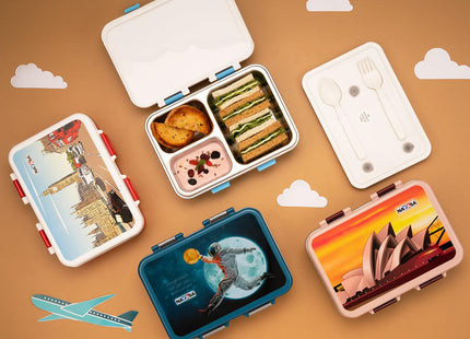 Nayasa Vitamax Insulated Lunchbox: Stainless Steel Inner, Leakproof, Durable - Perfect for School Kids, Brown