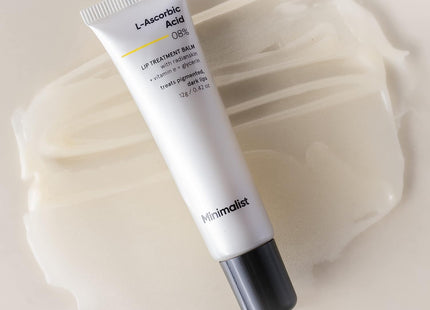 Minimalist 8% L-Ascorbic Acid Lip Treatment Balm with Vitamin E, Radianskin & Glycerine for Pigmented & Dark Lips | For Women & Men | 12 gm