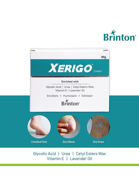 Xerigo Intense Skin Moisturizing Cream 50 gm | brinton