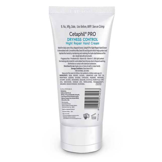 Cetaphil pro dryness control night repair hand cream 50 ml | galderma