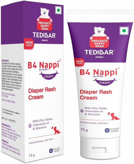 B4 Nappi Baby Boy's and Baby Girl's Curatio Diaper Rash (Cream, 3-6 Months)