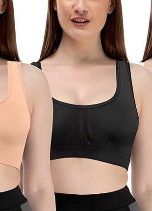 Women's Cotton Solid Non Padded Air Bra Pack of 3