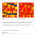 Crystal Tomato Skin Clarity Cream clinical study before and after