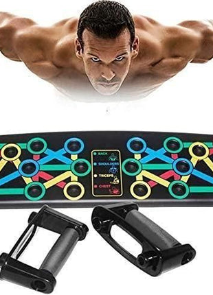 Push up Board for Men and Women 15 in 1 Push up Board for men and women PUSH UP BAR push up stand, pushup bars, gym equipment for men and women excersing equipment Chest Workout Equipment Black