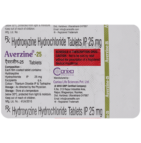 Averzine 25mg Tablet | Canixa