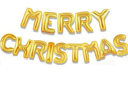 Combo of Merry Christmas Gold Letter Balloon (Pack of 1)