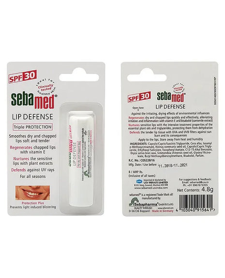 Sebamed lip difense lip balm 4.8g pack of 2