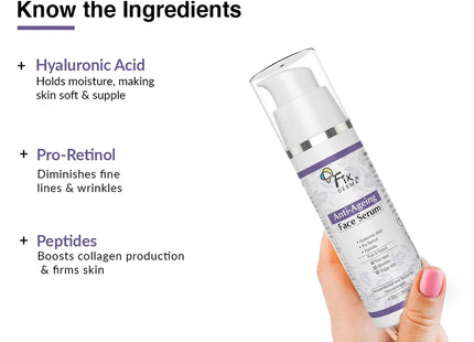 Ingredients of Fixderma Anti Ageing Face Serum