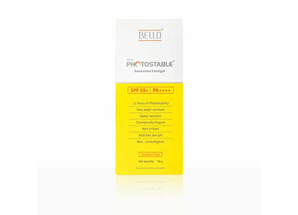 New Photostable Sunscreen Emulgel SPF 55+/PA++++
