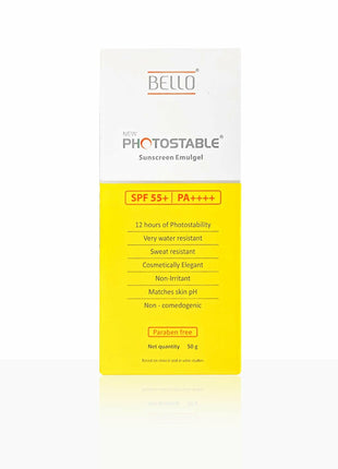 New Photostable Sunscreen Emulgel SPF 55+/PA++++