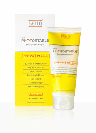 New Photostable Sunscreen Emulgel SPF 55+/PA++++