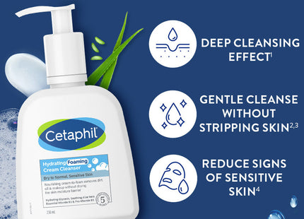 Cetaphil Hydrating Foaming Cream Cleanser 236ml