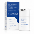 SEEKCAUS LumiVeil Hyperpigmentation Sunscreen SPF 50 PA++++ | Broad Spectrum UVA/UVB & Blue Light Protection | Alpha Arbutin | Lightweight | Fragrance-Free | Dermatologically Tested | 50 ml