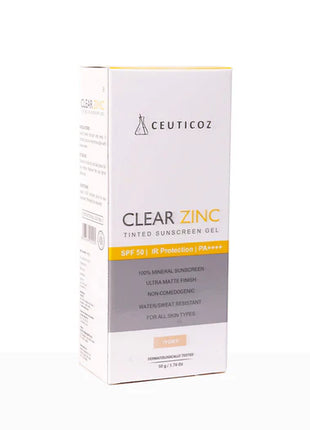 Ceuticoz Clear Zinc Tinted Sunscreen Gel SPF 50 50g