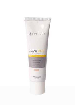 Ceuticoz Clear Zinc Tinted Sunscreen Gel SPF 50 50g