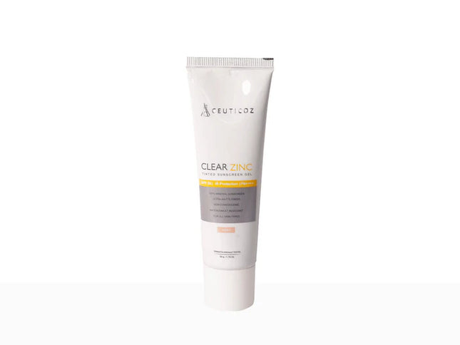 Ceuticoz Clear Zinc Tinted Sunscreen Gel SPF 50 50g