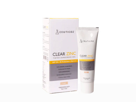 Ceuticoz Clear Zinc Tinted Sunscreen Gel SPF 50 50g