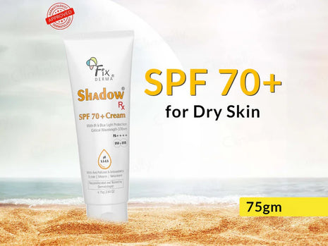 Fixderma shadow rx Sunscreen Cream SPF 70+ 75g