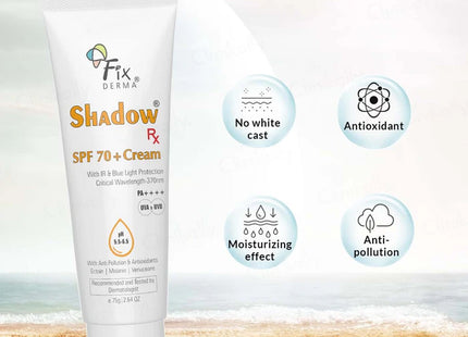 Fixderma shadow rx Sunscreen Cream SPF 70+ 75g