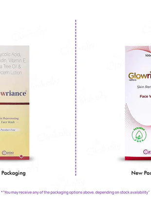 New Glowriance skin renewing face wash 100ml pack of 2