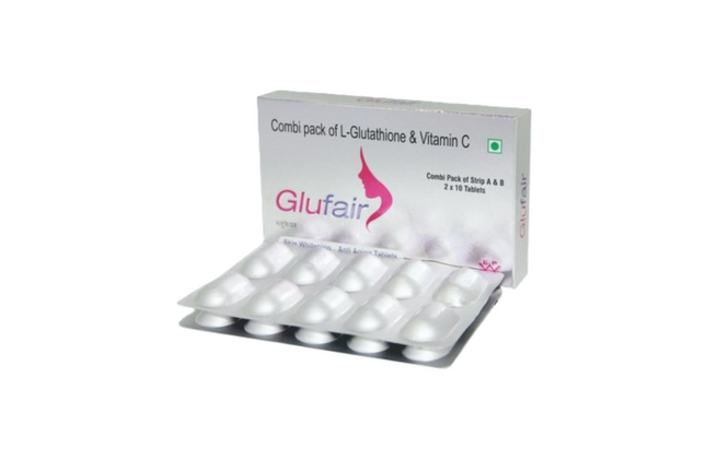 Glufair Combi Pack of L-Glutathione and Vitamin C Tablet