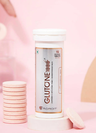 Glutone 1000 - Setria L-Glutathione & Vitamin C Effervescent Tablets I Skin Glow and Radiance I Even Skin Tone I 15 Tablets