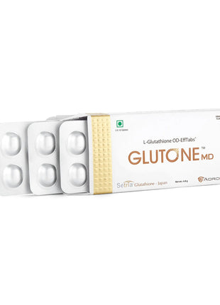 Glutone MD Orally Dissolving Mini Effervescent Setria Glutathione Tablets I 30 Tablets I Skin Glow and Radiance I Beauty from Within