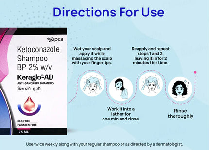 IPCA Keraglo AD shampoo 75ml