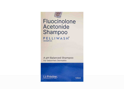 Pelliwash Flucinolone Acetonide Shampoo packaging on a white background