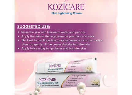 Kozicare skin lightening cream 15g