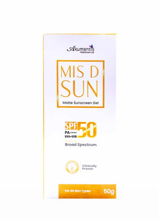 Mis D Sun matte sunscreen spf 50 gel 50g