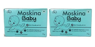 Moskina Baby Moisturizing Syndet Bar 75gm | Pack of  2