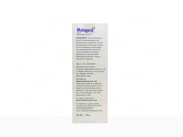 Melagard Matte Sunscreen Gel SPF 30+ PA+++ 50g
