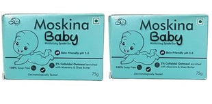 Moskina Baby Moisturizing Syndet Bar 75gm | Pack of  2