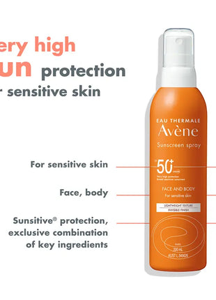 Avene EAU thermale spf 50 spray 200ml