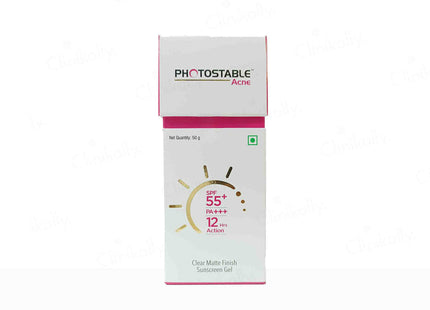 Photostable Acne Sunscreen Gel SPF 55+ PA+++ 50gm | Pack of 1