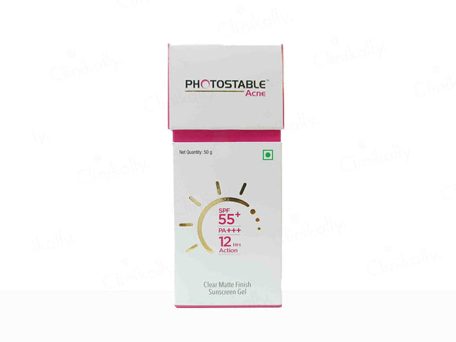 Photostable Acne Sunscreen Gel SPF 55+ PA+++ 50gm | Pack of 1