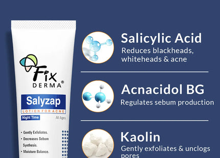 Fixderma salyzap lotion for acne 20ml night time
