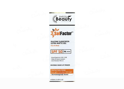 Solfactor ultra matte sunscreen gel 50ml