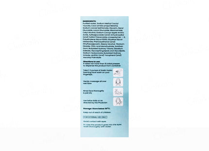 Saslic Hydra Foaming Cream-To-Foam Face Wash 100ML