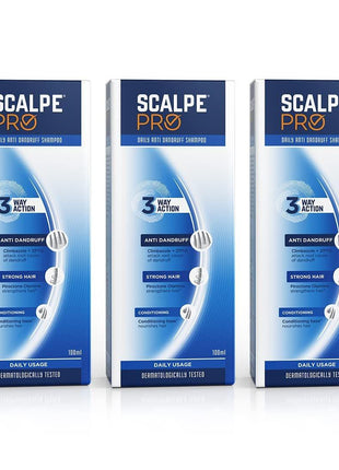 Scalpe Pro Daily Anti-dandruff Shampoo with conditioning base, For Strong and Smooth hair | 100 ml (Pack of 3) KarissaKart