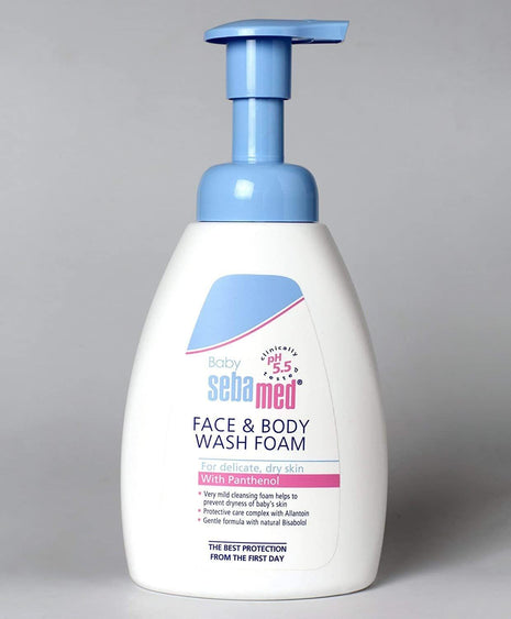 Sebamed Baby Face & Body Wash Foam|Ph 5.5|With Panthenol & natural Bisabolol| For delicate, dry skin KarissaKart